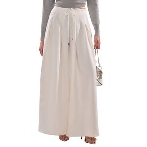 Akira GLORIOUS PLEATED WIDE‎ LEG TROUSER white 1X